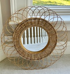 Rattan Woven Hanging Mirror