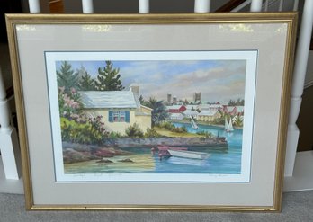 Bermuda Artist Mary Powell Paget Bermuda Framed Watercolor 1988 #509/1500