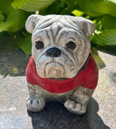 Solid Stone Bulldog Statue