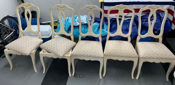 Ethan Allen Dining Chairs Set Of 6 With Serena And Lily Extra Fabric Approx 2-3 Yards