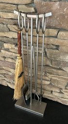 Fireplace Tool Set With Added Broom