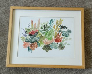 Succulents And Cacti By Hannah Margaret Illustrations Recessed Framed Print