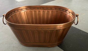 Copper Boiler Laundry Wash Wood Newspaper Storage