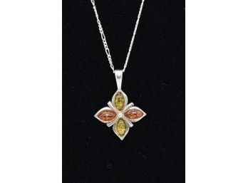 Vintage Sterling Floral Necklace #178