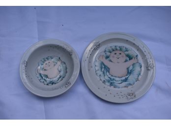 Cabbage Patch Bowl And Plate