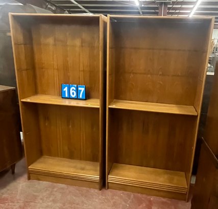 Pair Of Contemporary Bookcases With Removeable Shelves