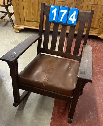 Hubbard, Eldrdge And Miller Mission Arts And Crafts Rocking Chair