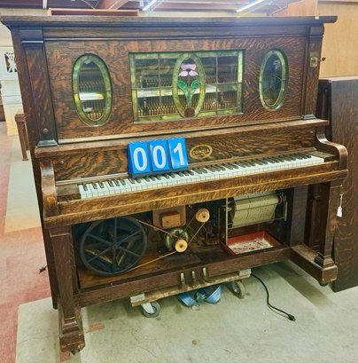 Coinola Model 'A' Nickelodeon Player Piano, Fully Restored, And Working,  Watch Video Thru Link Provided