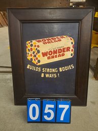 Early Framed Wonder Bread Advertisement