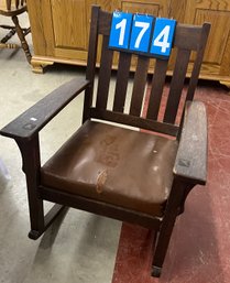Hubbard, Eldrdge And Miller Mission Arts And Crafts Rocking Chair