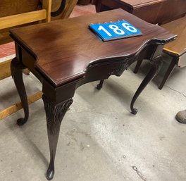 Custom Mahogany Chippendale Style Card Table With Cabriole Legs, Gorgeous Wood