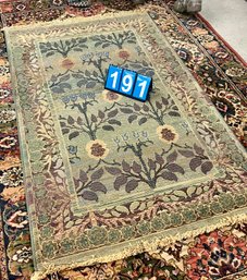Oriental Style Rug Machine Made Carpet 4x6, Nice Condition, Intentional Fade Design