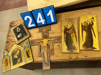 Lot Of Icons And Hanging Religious Items
