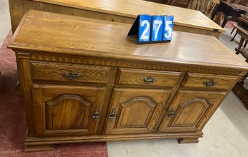 Oak Three Door Sideboard 18' Depth Which Matches Lot 274 Dining Room Set