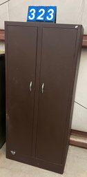 2 Door Metal Wardrobe Storage Cabinet Incl Contents Of Pressed Drapes
