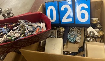 Lot B Of Costume Jewelry In A Jewelry Box