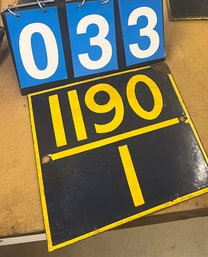 Antique RR Track Enamel Sign, '1190 / 1'