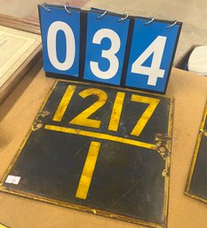 Antique RR Track Enamel Sign, '1217 / 1'