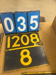 Antique RR Track Enamel Sign, '1208 / 8'