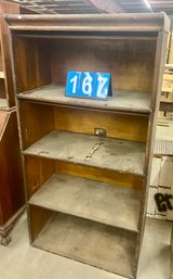 Oak Stacking Shelf With Unusual Format, Never Had Doors