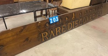 'Rare Discoveries' Mercantile Store Advertising Sign, 16' Long