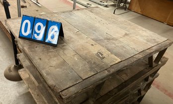 1st Of 4 Warehouse Antique Wood And Iron Rack Platform Pallets