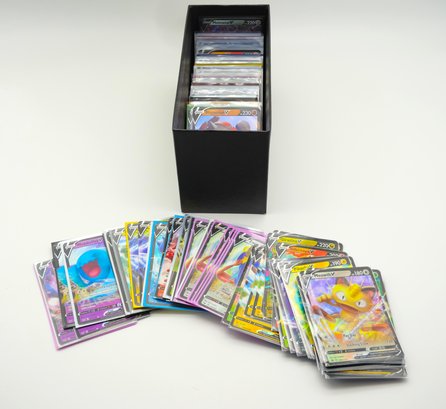 INSANE HUGE BOX OF FULL ART FOIL 'V' PROMO & RARE POKEMON CARDS!!! Pack Fresh To NM Condition