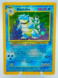 Stunning BLASTOISE Base Set 2 Holographic Pokemon Card!!