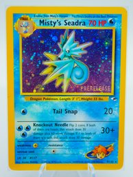 WOW!! PRERELEASE MISTY'S SEADRA Promo Gym Heroes Set Holographic Pokemon Card!!