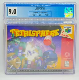 AMAZING CGC 9.0 TETRISPHERE N64 GAME COMPLETE IN BOX!!!