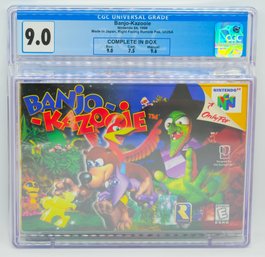 UNBELIEVABLE BANJO-KAZOOIE CGC 9.0 MINT Graded COMPLETE IN BOX 1998 N64 GAME!!!
