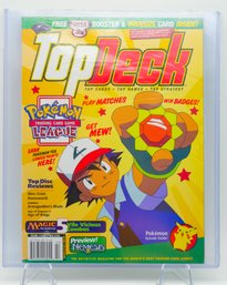 UNREAL FIND! Sealed 'TOP DECK' Magazine With Sealed Fossil Booster Pack & Jumbo Pikachu!!!