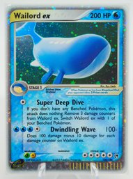 WAILORD EX Pokemon Ruby And Sapphire Holographic Pokemon Card!