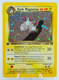 1ST ED DARK MAGNETON Team Rocket Set Holographic Pokemon Card!!!!