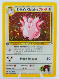 1ST ED ERIKA'S CLEFABLE Gym Heroes Set Holographic Pokemon Card!!!!