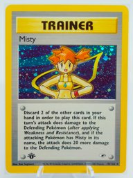 1ST ED MISTY Gym Heroes Set Holographic Trainer Pokemon Card!!!! (1)