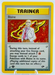 1ST ED BLAINE Gym Challenge Set Holographic Trainer Pokemon Card!!!! (1)