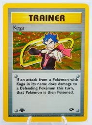 1ST ED KOGA Gym Challenge Set Holographic Trainer Pokemon Card!!!! (2)