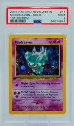 UNREAL PSA 9 *MINT* 1ST ED MISDREAVUS Neo Revelation Holographic Pokemon Card!!!!