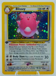 'CRACKED' PSA 9 MINT 1ST ED BLISSEY Neo Revelation Pokemon Card!!!!