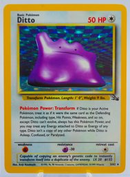 DITTO Fossil Set Holographic Pokemon Card!!