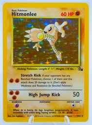 HITMONLEE Fossil Set Holographic Pokemon Card!!