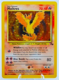 MOLTRES Fossil Set Holographic Pokemon Card!!