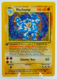 MACHAMP Base Set Holographic Pokemon Card!!! (1)