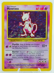 MEWTWO Base Set Holographic Pokemon Card!!!