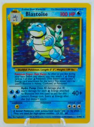 BLASTOISE BASE SET HOLOGRAPHIC POKEMON CARD!!! (1)