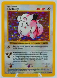 CLEFAIRY SHADOWLESS Base Set Holographic Pokemon Card!!!