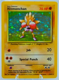 HITMONCHAN Base Set Holographic Pokemon Card!!