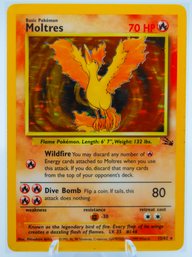 MOLTRES Fossil Set Holographic Pokemon Card!!