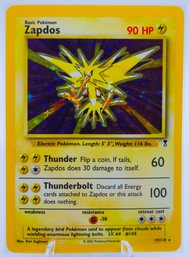 ZAPDOS LEGENDARY SET HOLOGRAPHIC POKEMON CARD!!!